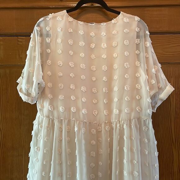 Ecowish Baby Doll Swiss Dot Mini Dress Medium - Picture 7 of 7